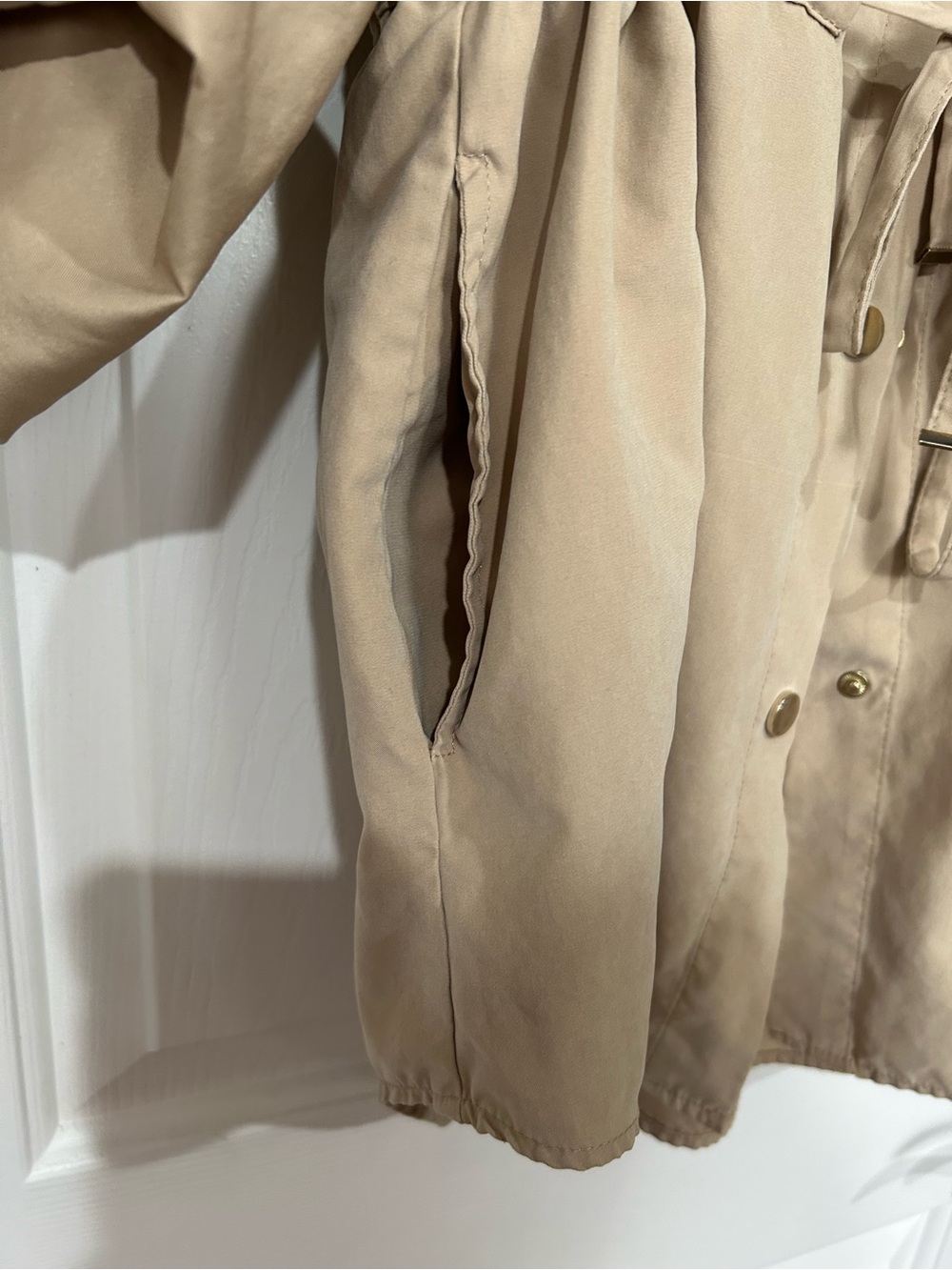 Love Tree Tan Drawstring Utility Jacket - Picture 6 of 7